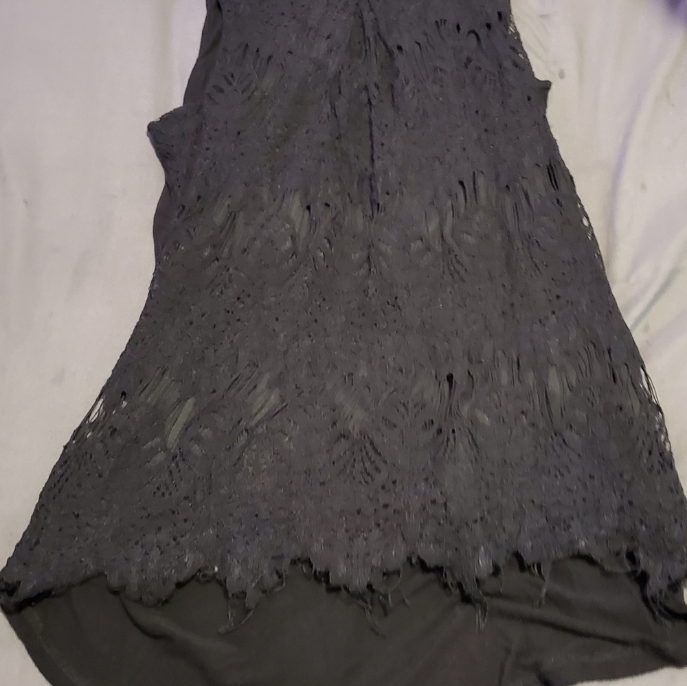 Lace Button Neck Tank - Picture 2 of 2